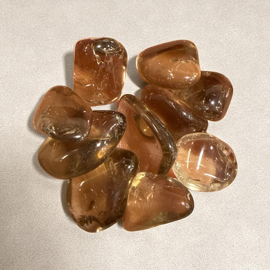 Natural smoky quartz tumble stones (free Shipping) 10 Pieces
