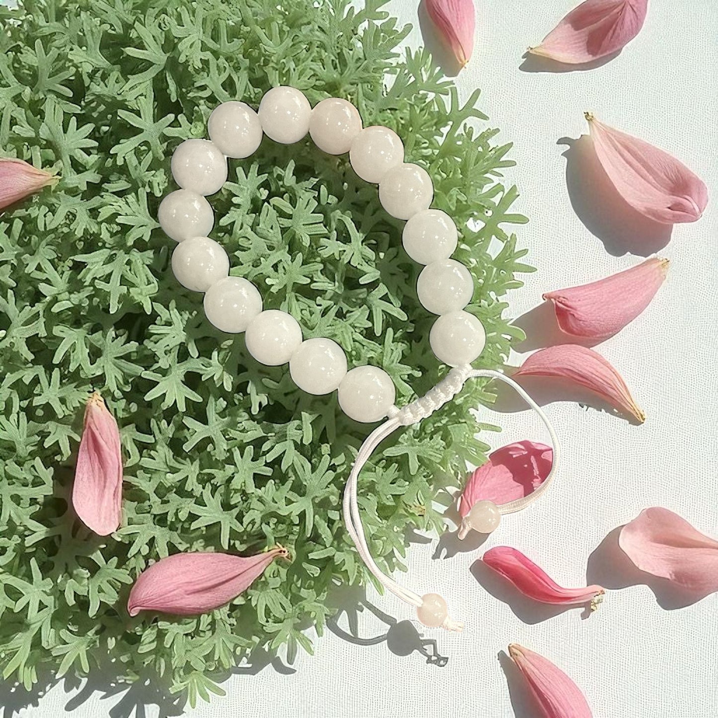 Genuine Calcite Bracelet 12mm with Adjustable Strings (Free shipping)
