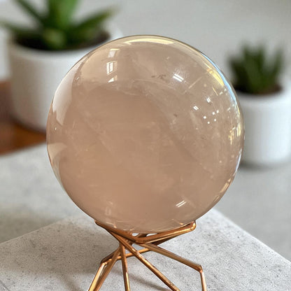 Genuine Rose quartz Sphere 69 mm
