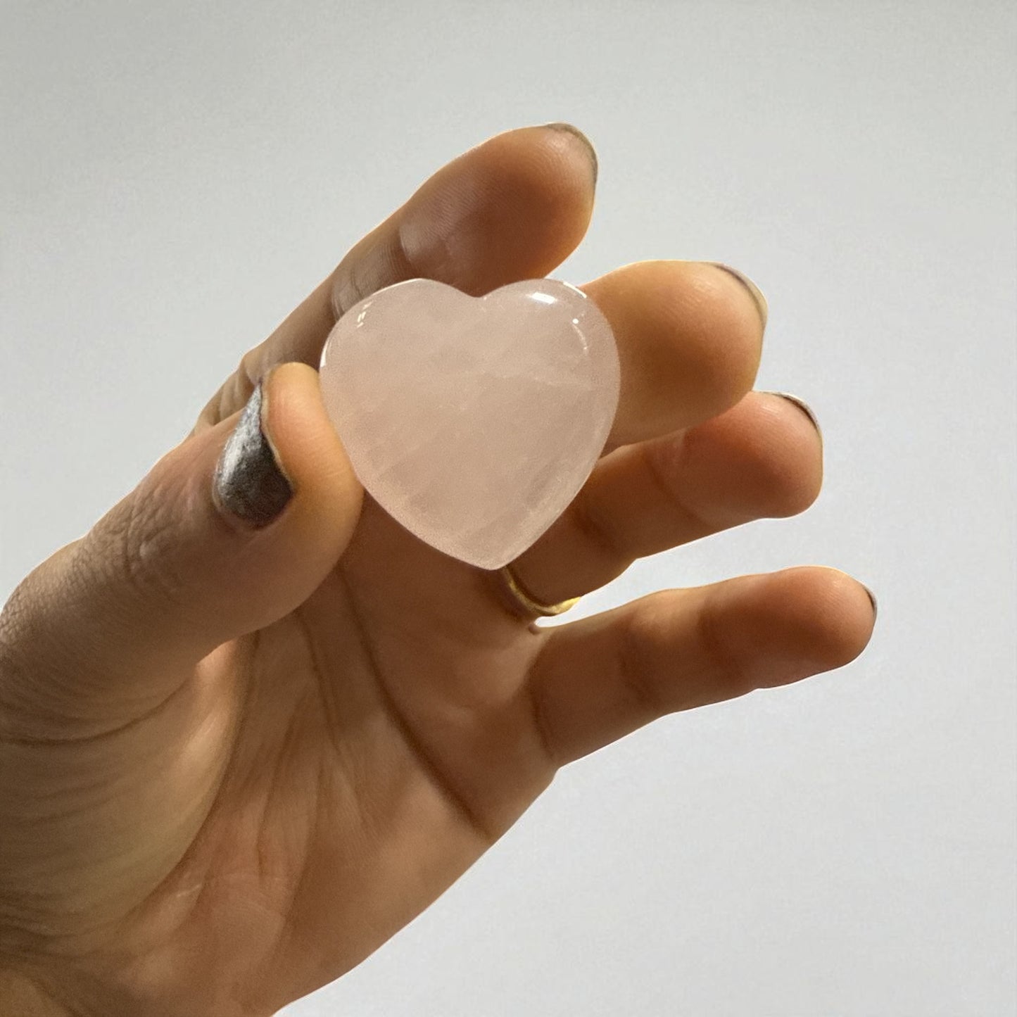 Genuine Rose quartz Small Heart (1 piece) free shipping