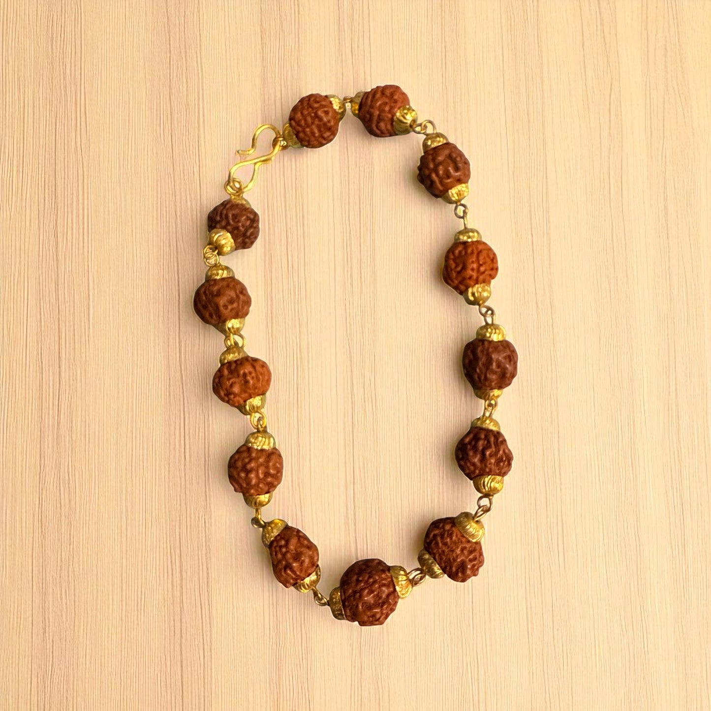 Genuine Rudraksha Gold Plated Bracelet | Adjustable tie (Free shipping)