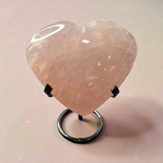 Genuine Heart shaped Rose quartz N468