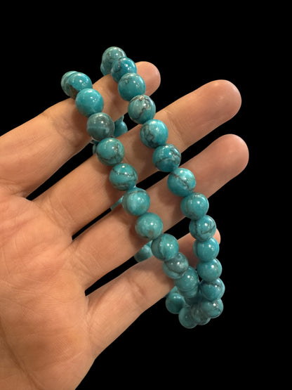 Genuine Turquoise Necklace with 60 beads N415