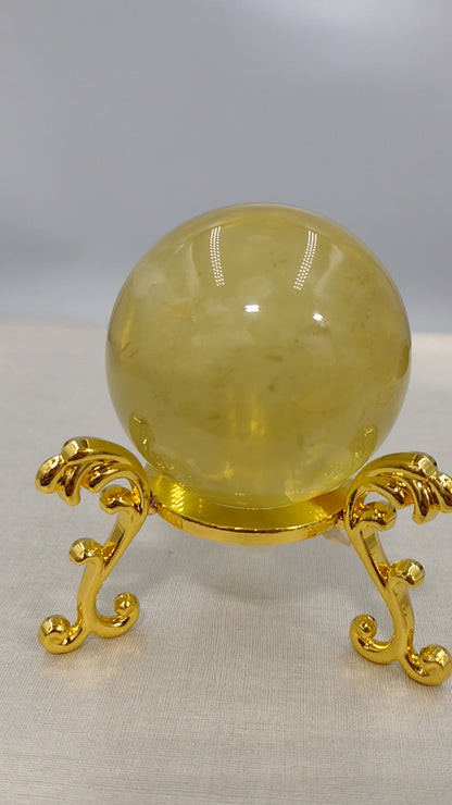 Natural Citrine Crystal Ball N187 ( Free Shipping )
