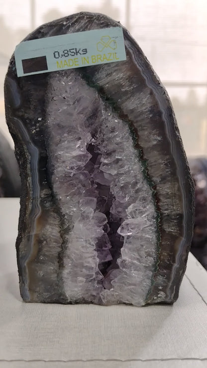 Natural Amethyst Geode from Brazil N342 ( Free Shipping )