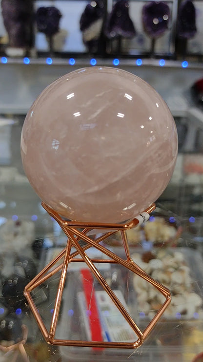 Rose Quartz Sphere Crystal N168.( Free Shipping )