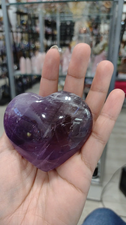 Amethyst Heart Shaped Crystals N150.( Free Shipping )