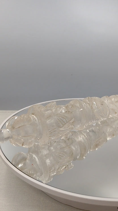 8 inch Crystal dorje (carved) N21 ( Free Shipping )