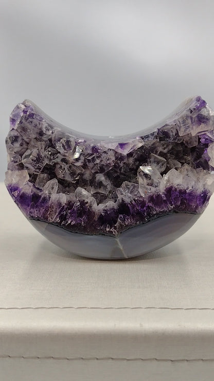 Amethyst Moon shaped Crystals N141  ( Free Shipping )