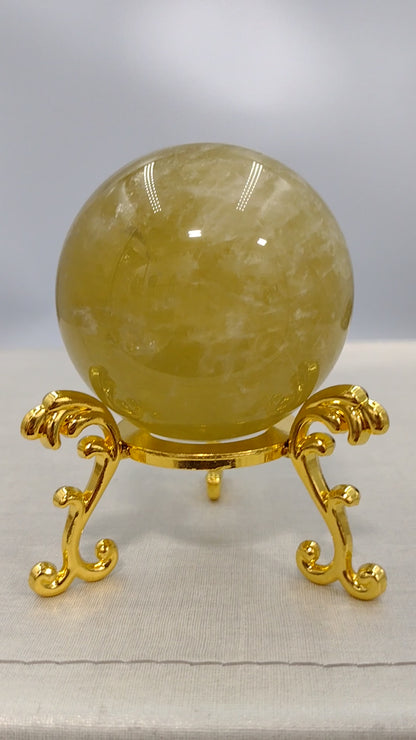 Natural Citrine Crystal Ball N184 ( Free Shipping )