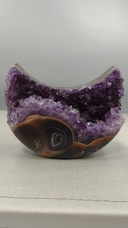 Amethyst Moon shaped crystals N29 ( Free Shipping )